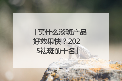 买什么淡斑产品好效果快？2025祛斑前十名