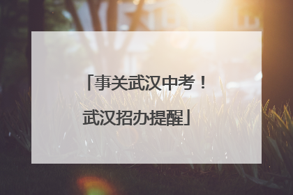 事关武汉中考！武汉招办提醒