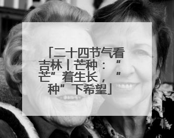 二十四节气看吉林丨芒种：“芒”着生长，“种”下希望