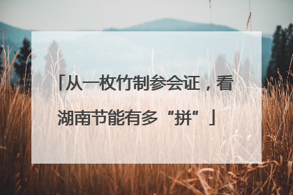从一枚竹制参会证，看湖南节能有多“拼”