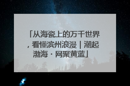 从海瓷上的万千世界，看懂滨州浪漫｜潮起渤海・网聚黄蓝
