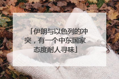 伊朗与以色列的冲突，有一个中东国家态度耐人寻味
