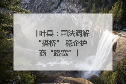叶县：司法调解“搭桥” 稳企护商“路宽”