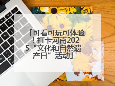可看可玩可体验！打卡河南2025“文化和自然遗产日”活动