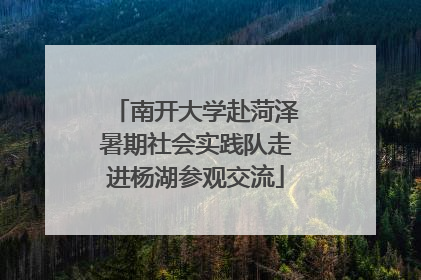 南开大学赴菏泽暑期社会实践队走进杨湖参观交流