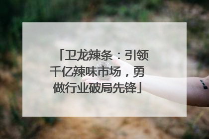 卫龙辣条：引领千亿辣味市场，勇做行业破局先锋
