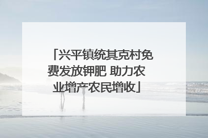 兴平镇统其克村免费发放钾肥 助力农业增产农民增收