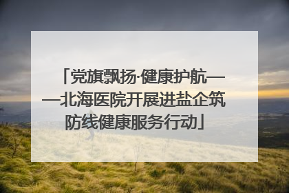 党旗飘扬·健康护航——北海医院开展进盐企筑防线健康服务行动