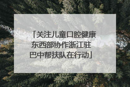 关注儿童口腔健康 东西部协作浙江驻巴中帮扶队在行动