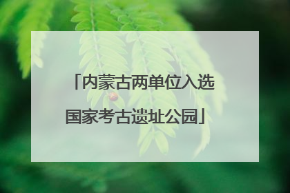 内蒙古两单位入选国家考古遗址公园