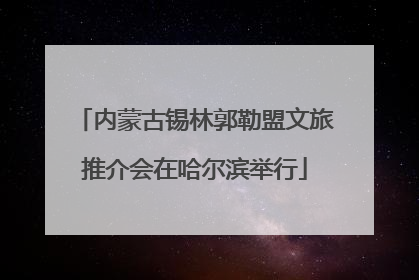 内蒙古锡林郭勒盟文旅推介会在哈尔滨举行