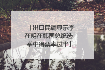 出口民调显示李在明在韩国总统选举中得票率过半