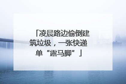 凌晨路边偷倒建筑垃圾，一张快递单“露马脚”
