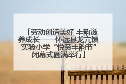 劳动创造美好 丰韵滋养成长——怀远县龙亢镇实验小学“悦劳丰韵节”闭幕式圆满举行