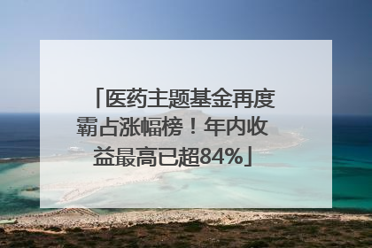 医药主题基金再度霸占涨幅榜！年内收益最高已超84%