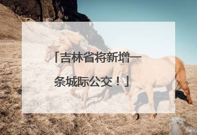 吉林省将新增一条城际公交！