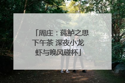 周庄：莼鲈之思下午茶 深夜小龙虾与晚风碰杯