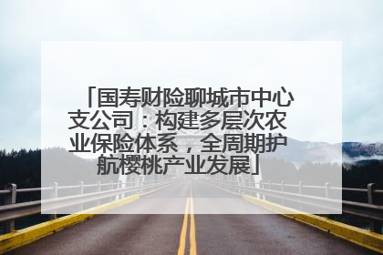 国寿财险聊城市中心支公司：构建多层次农业保险体系，全周期护航樱桃产业发展