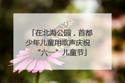 在北海公园，首都少年儿童用歌声庆祝“六一”儿童节