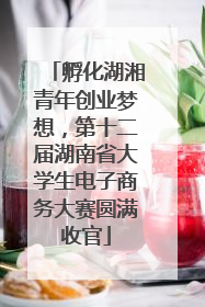 孵化湖湘青年创业梦想，第十二届湖南省大学生电子商务大赛圆满收官