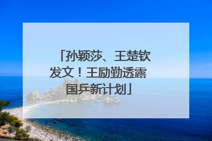孙颖莎、王楚钦发文！王励勤透露国乒新计划