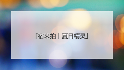 宿来拍丨夏日精灵