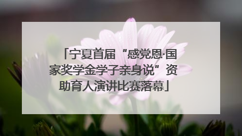 宁夏首届“感党恩·国家奖学金学子亲身说”资助育人演讲比赛落幕