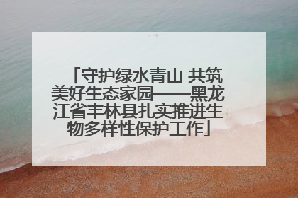 守护绿水青山 共筑美好生态家园——黑龙江省丰林县扎实推进生物多样性保护工作