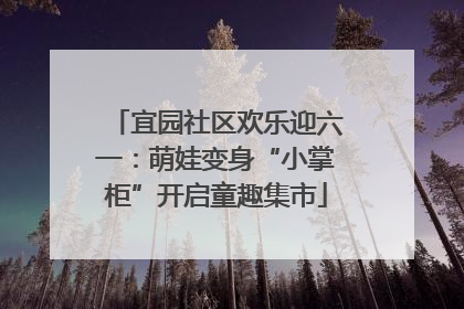 宜园社区欢乐迎六一：萌娃变身“小掌柜”开启童趣集市