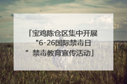 宝鸡陈仓区集中开展“6･26国际禁毒日”禁毒教育宣传活动