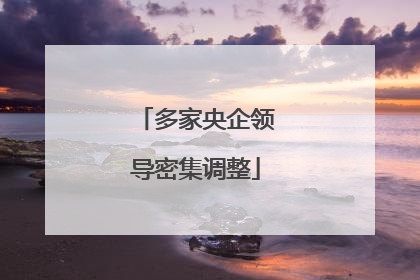 多家央企领导密集调整