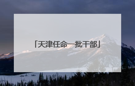 天津任命一批干部