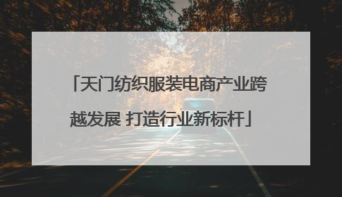 天门纺织服装电商产业跨越发展 打造行业新标杆