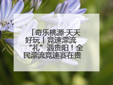 奇乐桃源·天天好玩丨竞速漂流 “礼”遇贵阳！全民漂流竞速赛在贵阳产控集团旗下桃源生态旅游度假区举行