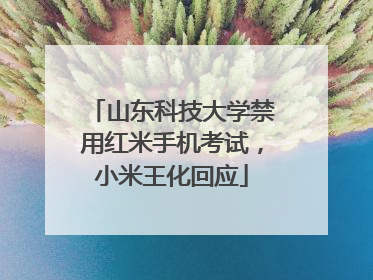 山东科技大学禁用红米手机考试，小米王化回应