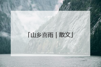 山乡喜雨｜散文