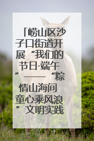 崂山区沙子口街道开展“我们的节日·端午”——“粽情山海间 童心乘风浪”文明实践活动