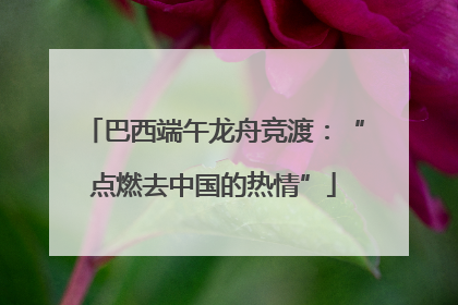 巴西端午龙舟竞渡：“点燃去中国的热情”