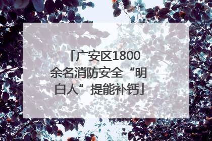 广安区1800余名消防安全“明白人”提能补钙