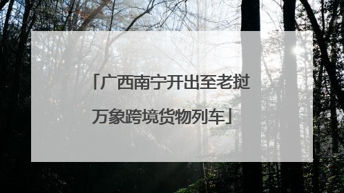 广西南宁开出至老挝万象跨境货物列车