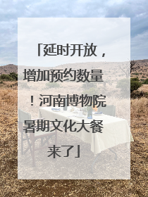 延时开放，增加预约数量！河南博物院暑期文化大餐来了