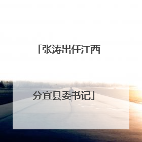 张涛出任江西分宜县委书记