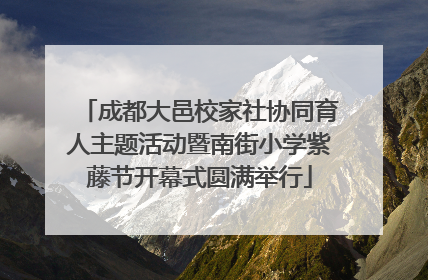 成都大邑校家社协同育人主题活动暨南街小学紫藤节开幕式圆满举行