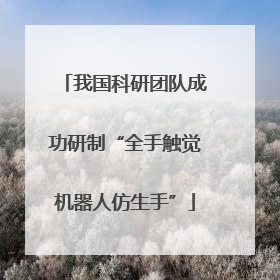 我国科研团队成功研制“全手触觉机器人仿生手”