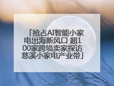 抢占AI智能小家电出海新风口 超100家跨境卖家探访慈溪小家电产业带