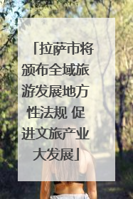 拉萨市将颁布全域旅游发展地方性法规 促进文旅产业大发展