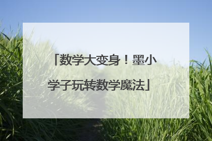 数学大变身！墨小学子玩转数学魔法