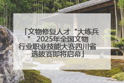 文物修复人才“大练兵” 2025年全国文物行业职业技能大赛四川省选拔赛即将启幕