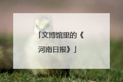文博馆里的《河南日报》