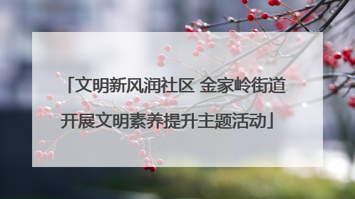 文明新风润社区 金家岭街道开展文明素养提升主题活动